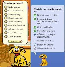 Rover, el asistente de búsqueda de Windows XP
